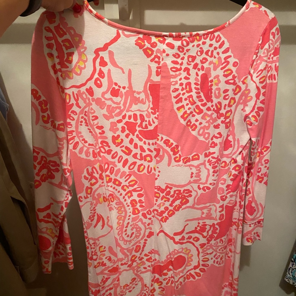 Lilly Pulitzer pink and red long sleeve dress.